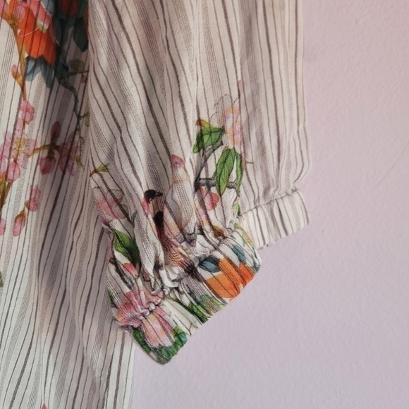 Johnny Was Colmar Oversized Cotton Tunic Top Button Down Size Small - Picture 8 of 14